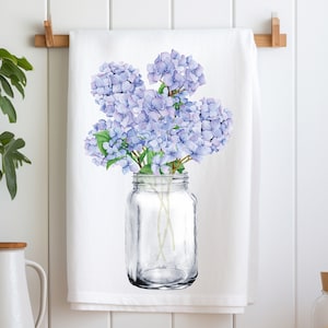 Hydrangea Tea Towel, Floral Dish Towel, Hydrangea Kitchen Towel, Hydrangea Flour Sack Towel, Floral Tea Towel, Hydrangea Bath Hand Towel