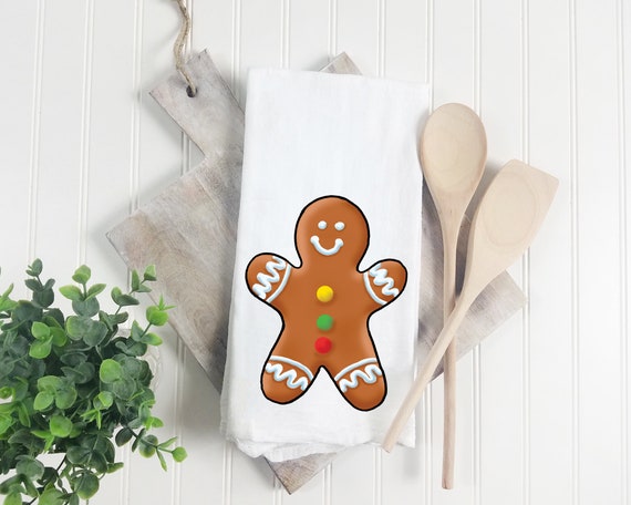 Gingerbread Man Dish Towel 