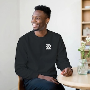 BNDIT Essential Sweatshirt, Minimalist Streetwear Pullover, Unisex Crewneck, Urban Logo Sweater, Clean Aesthetic, Everyday Basic