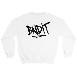 Sudadera urbana Bndit Graphic, jersey urbano con estampado frontal y trasero, etiqueta de grafiti de personaje enmascarado, cuello redondo unisex, estilo urbano vanguardista | BNDIT imagen 7