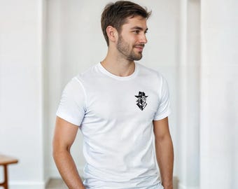 BNDIT Streetwear T-Shirt - Urban Aesthetic Short Tag Graphic Tee - Heavyweight Cotton Casual Urban Apparel - Minimalist Street Style Shirt