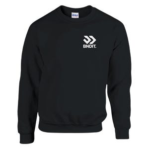 BNDIT Essential Sweatshirt, Minimalist Streetwear Pullover, Unisex Crewneck, Urban Logo Sweater, Clean Aesthetic, Everyday Basic image 6