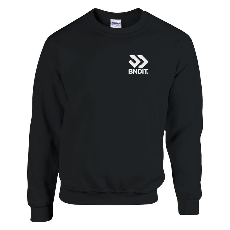 BNDIT Essential Sweatshirt, Minimalist Streetwear Pullover, Unisex Crewneck, Urban Logo Sweater, Clean Aesthetic, Everyday Basic image 6