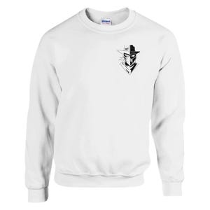 Sudadera urbana Bndit Graphic, jersey urbano con estampado frontal y trasero, etiqueta de grafiti de personaje enmascarado, cuello redondo unisex, estilo urbano vanguardista | BNDIT imagen 6