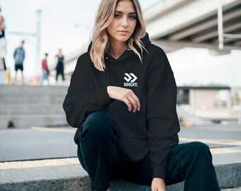 Oversized Streetwear Hoodie, Urban Aesthetic Pullover Hoodie, Unisex Hooded Sweatshirt, Y2K Grunge Vibe, Minimalist Logo, Edgy Gift | BNDIT