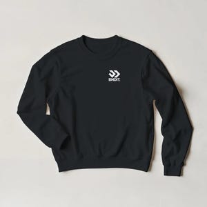 BNDIT Essential Sweatshirt, Minimalist Streetwear Pullover, Unisex Crewneck, Urban Logo Sweater, Clean Aesthetic, Everyday Basic image 5
