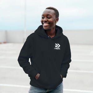 Oversized Streetwear Hoodie, Urban Aesthetic Pullover Hoodie, Unisex Hooded Sweatshirt, Y2K Grunge Vibe, Minimalist Logo, Edgy Gift | BNDIT image 6