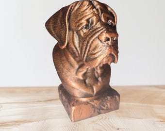 Buste / Statue Bullmastiff – Édition Limitée, Résine/bronze, Art Dog FR