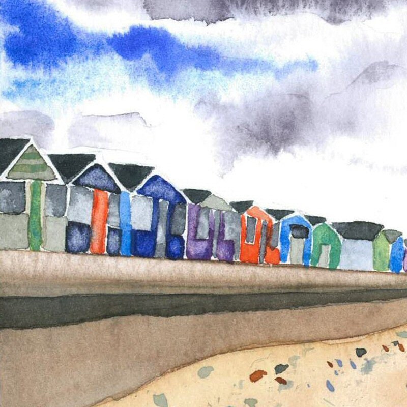 Southwold Beach Huts Seaside Limited Edition Giclee Print Etsy
