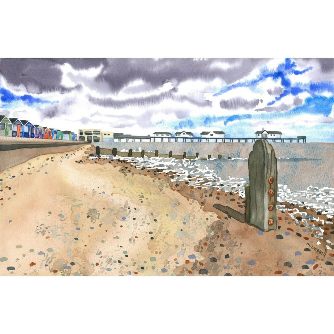 Southwold Beach Huts Seaside Limited Edition Giclee Print Etsy