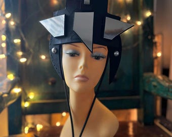 Cosmic Concourse Futuristic headdress Crown hat costume set with bonus necklace