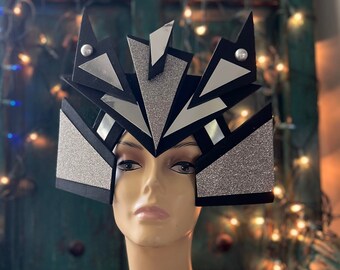 Vordex Force Headgear Sci-Fi Futuristic headdress costume headpiece geometric accessory crown