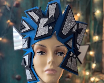 Saturnite Chieftan Headgear Futuristic headdress costume headpiece geometric accessory