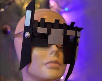 VULU Force Futuristic Scifi headpiece geometric headgear costume face goggles shades glasses