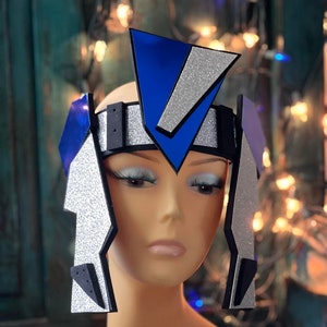 Saturnite droid Headgear Sci-Fi Futuristic headdress costume headpiece geometric accessory image 1