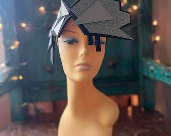 Teax futuristische spiegel hoofddeksel halo hoed hoofddeksel kostuum hoed accessoires