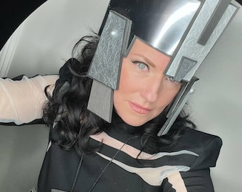 Chroommetalen zendspoel en badge Sci-Fi futuristisch kostuumaccessoireset