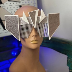 Crystal Nebula headpiece goggles cyborg headgear futuristic mask costume face