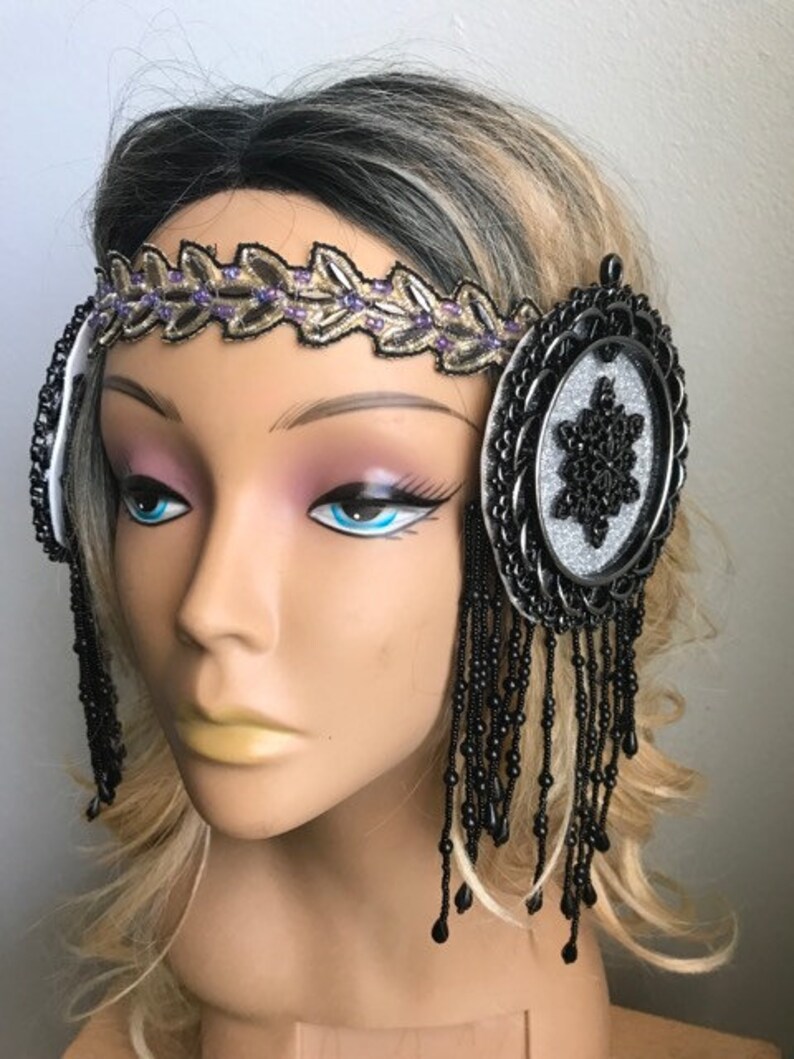 Boho Art Nouveau gypsy headband head jewelry halo crown tiara Etsy