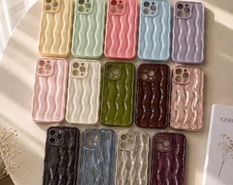 3D Water Ripple Phone Case for iPhone – Soft TPU Shockproof Cover