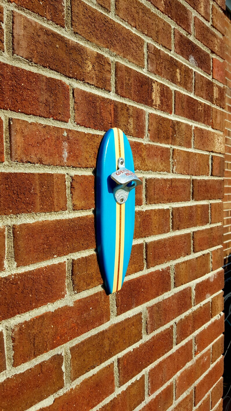 Surfboard bottle opener wall mounted longboard shape with Etsy