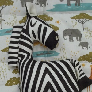 Safari Life Zebra Stuffed Toy and Mini Quilt