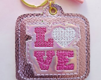 Embroidered Keychain - LOVE