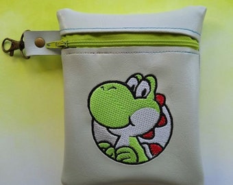 Green Dinosaur small zipper pouch