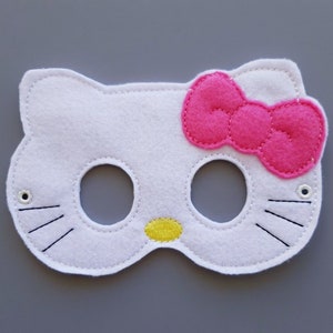 Children's Embroidered felt mask - Kitten Kitty Cat