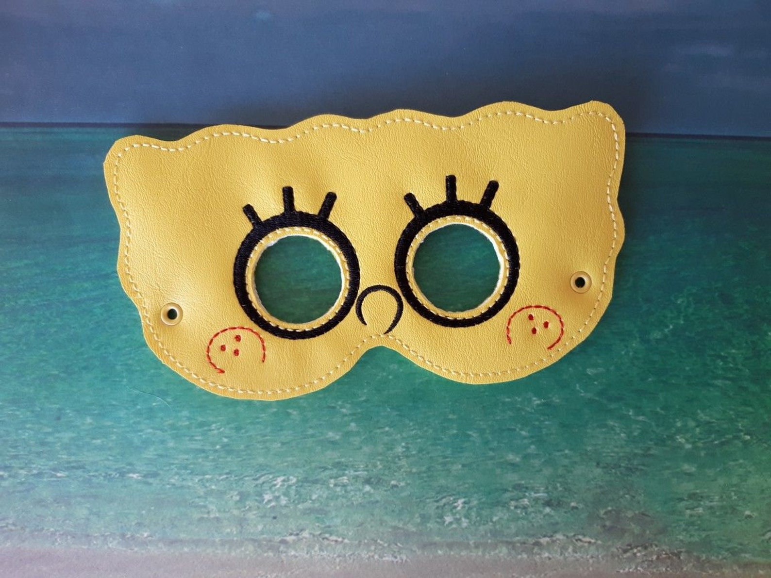 Máscara infantil Bob Esponja Etsy España