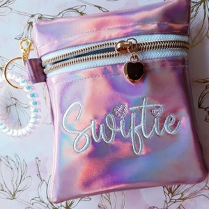 Embroidered zipper bag Swiftie in Pink image 2