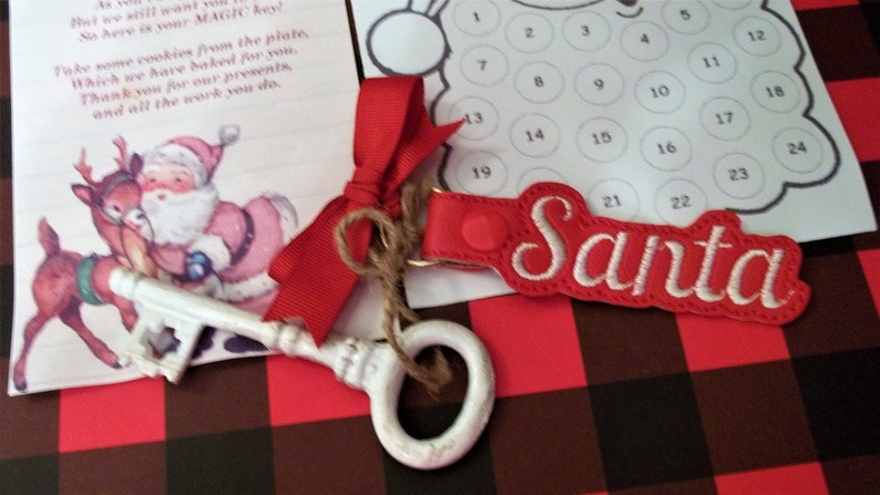 Activity Santas Magic Key Poem Sticker with play set Key