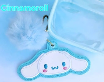 Puppy  - Embroidered Keychain and mini clear zipper pouch