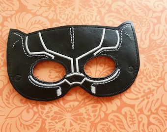 Child's Mask - Black Panther - 2 sizes available - Embroidered vinyl Mask
