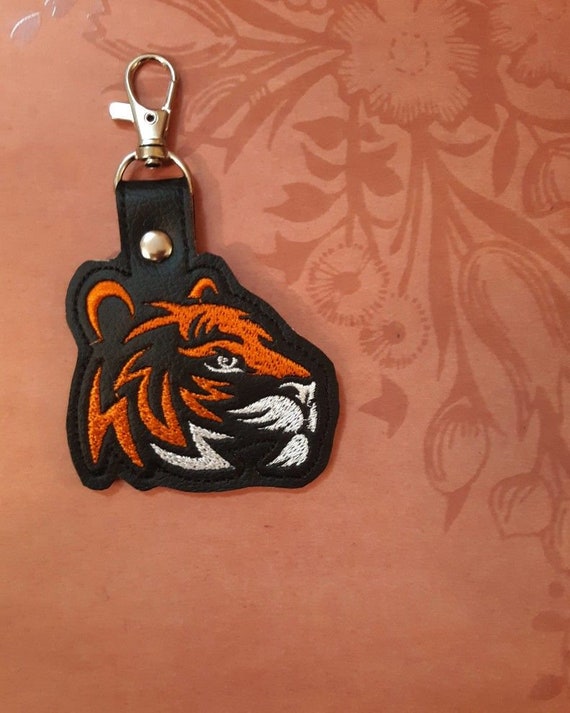 Embroidered Key Chain - Tiger - Etsy