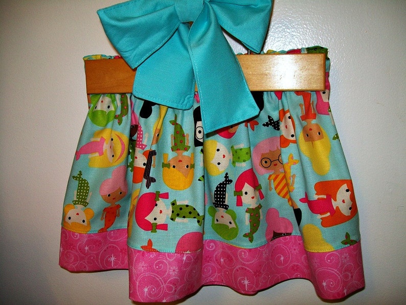 Girl's Skirt Size Medium Mermaids Girlfriends Besties Sash or Head Wrap image 5