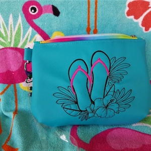 Hawaiian Sandals wristlet purse
