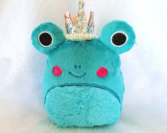 Plush Toy Squishy Frog Princess - Teal