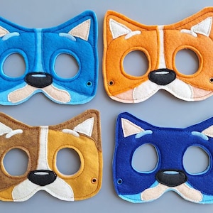 Child's Mask - Blue heeler Dog Family - Your Choice of dog