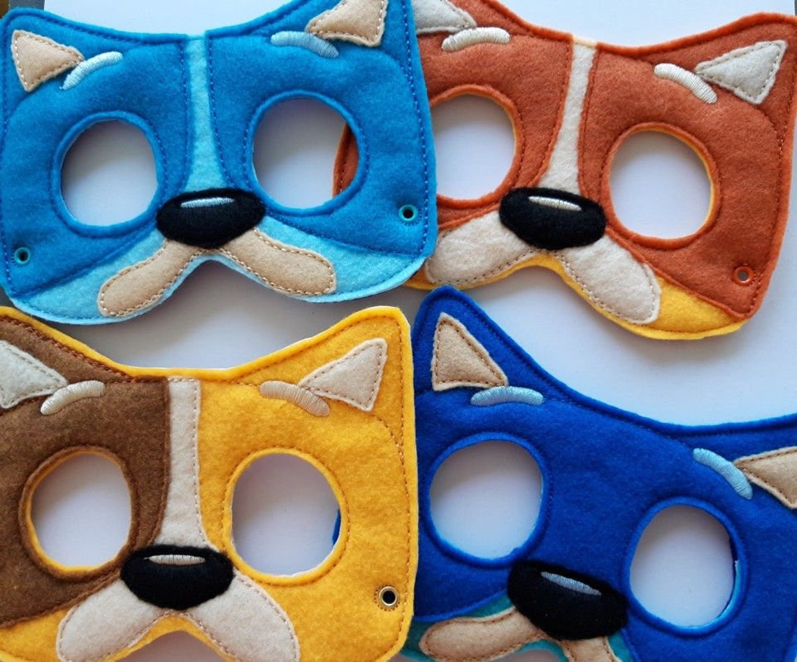 Child's Mask Blue Heeler Dog Family Your Choice of Dog Etsy