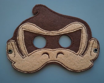 Children's Embroidered felt mask - Gorilla King