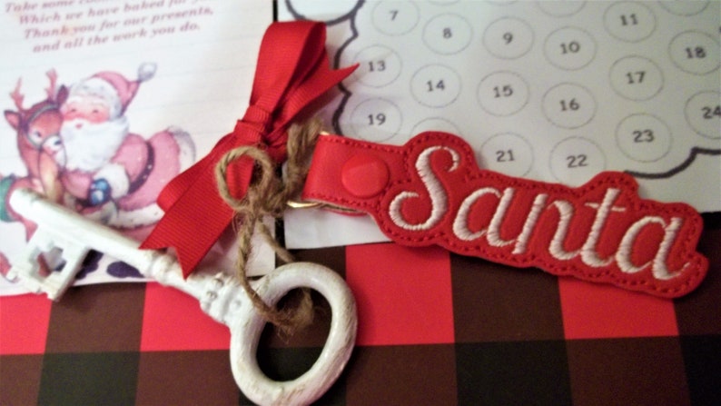 Activity Santas Magic Key Poem Sticker with play set Key