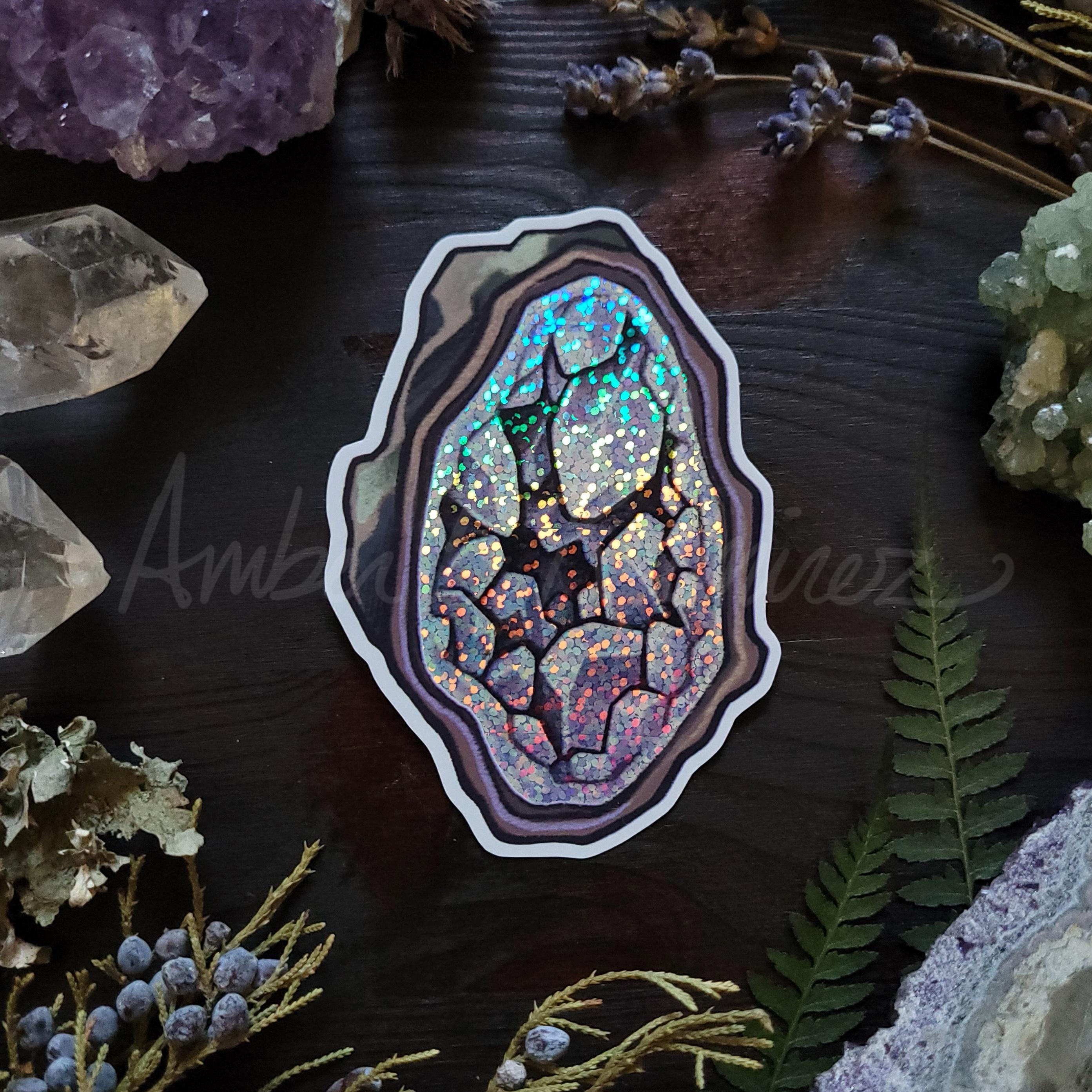 Geode Sticker GLITTER Geode STICKER by Amber Ramirez - Etsy