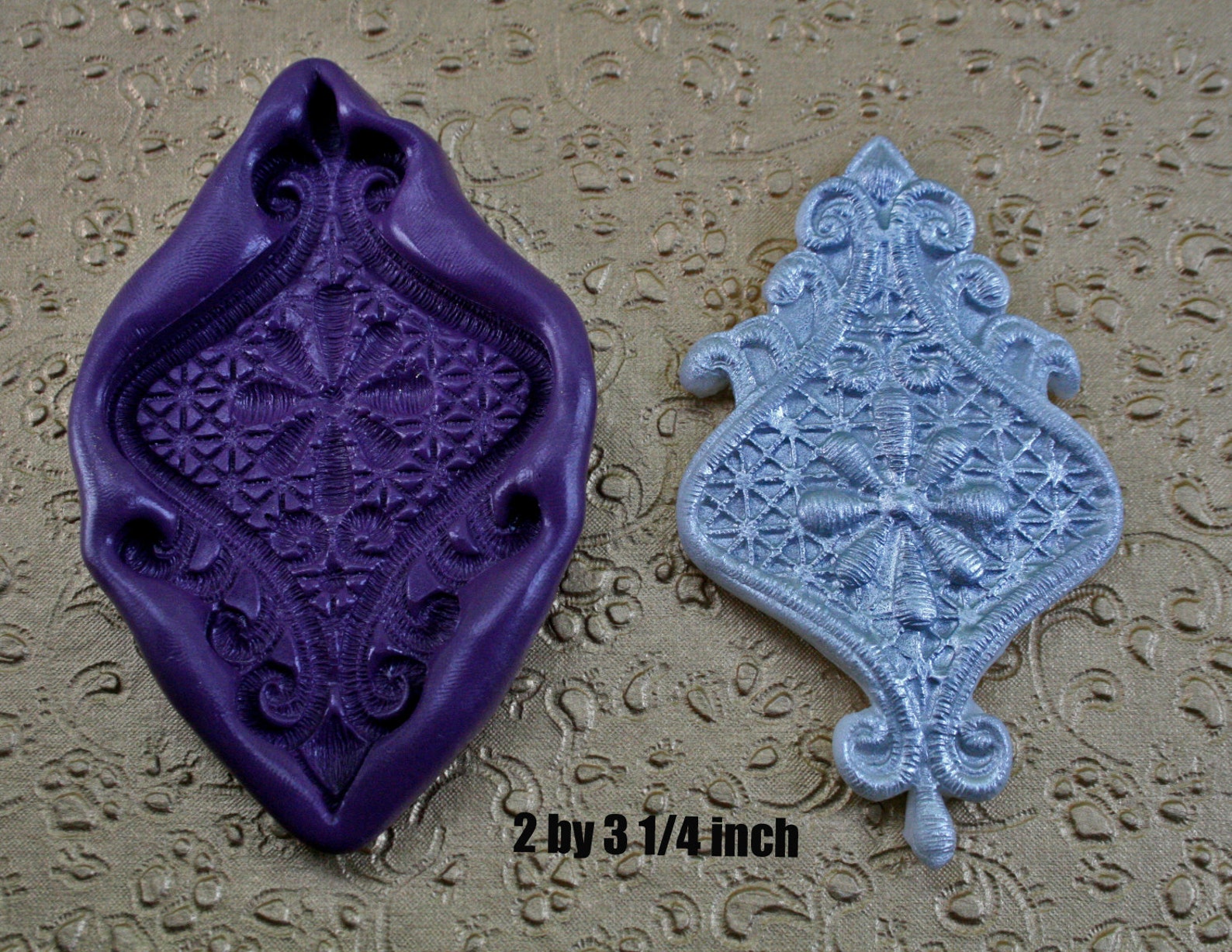 Set of 4 Silicone Lace Molds Etsy