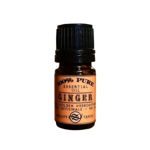 Ginger Essential Oil, Zingiber officinale, Fresh Golden Hydrodiffused, Sri Lanka - 15 ml