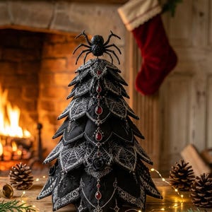 DIY Fabric Halloween  Tree Crafting Kit, Halloween Table Centerpiece Sewing Project, Spooky Patchwork Decor Material Bundle for Beginners