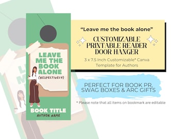 Author Swag Door Hanger Canva Template, Customizable Reader Gift (Digital Download)