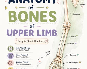 Upper Limb Anatomy Study Guide, DPT Physiotherapy Notes PDF (Printable)