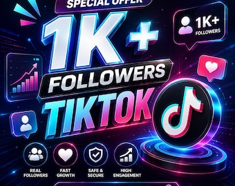 Pack Croissance TikTok | 1K abonnés TikTok | (Service Numérique)