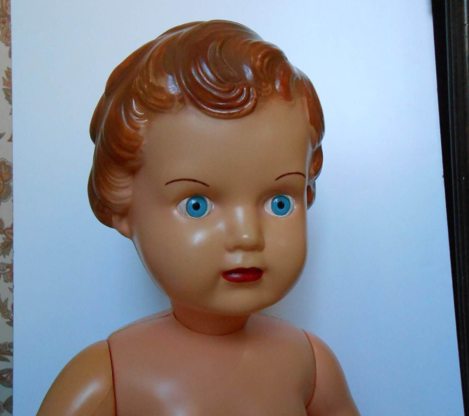 Vintage Celluloid Doll With Hand Made Outfit Large 1950 Etsy